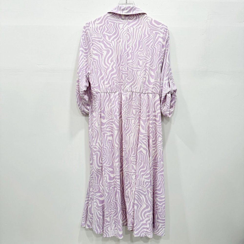 Torrid Midi Studio Crepe De Chine Collared Shirt Dress Size 0 - Picture 3 of 12